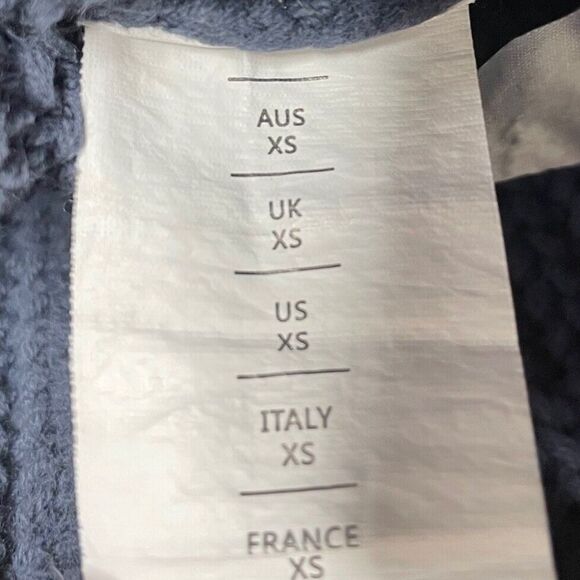 NICHOLAS Halter Dress Women XS Blue Knit Sweater Cotton Blend Mini - Picture 14 of 14